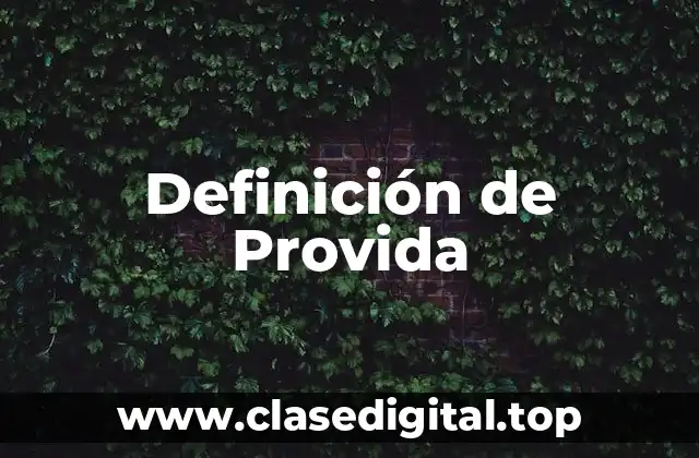 Definición de Provida