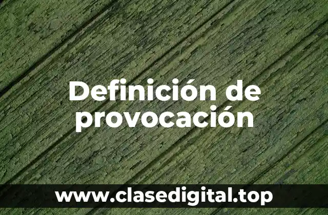Definición de provocación