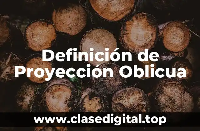 Definición Técnica de Proyección Oblicua