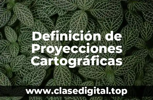 Definición de Proyecciones Cartográficas