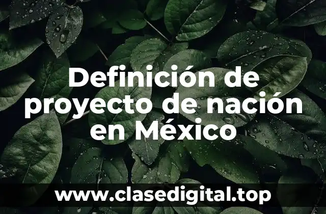 Definición de proyecto de nación en México