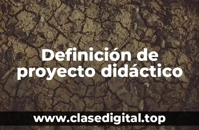 Definición de proyecto didáctico