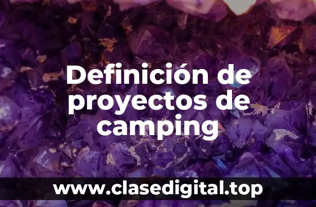 Definición de proyectos de camping