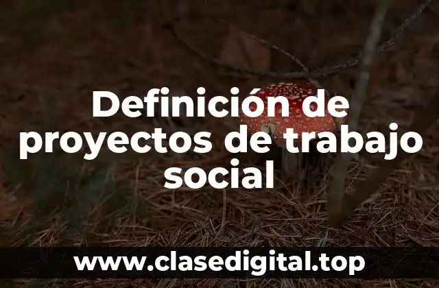 Definición de proyectos de trabajo social