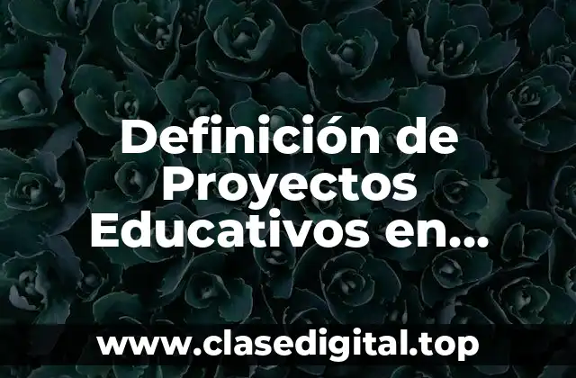 Definición de Proyectos Educativos en México