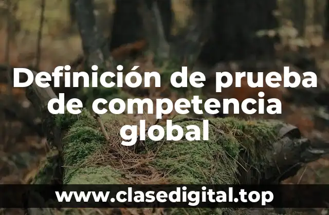 Definición de prueba de competencia global