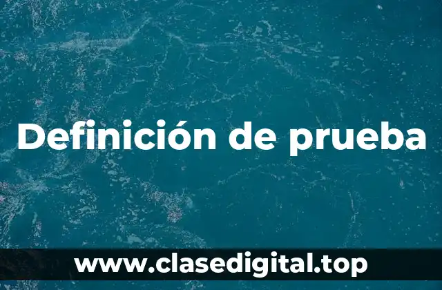 Definición técnica de prueba