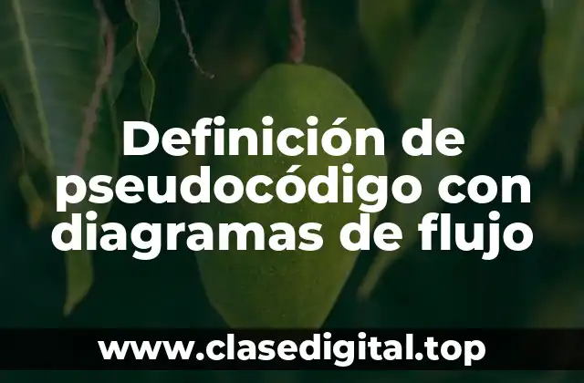 Definición de pseudocódigo con diagramas de flujo