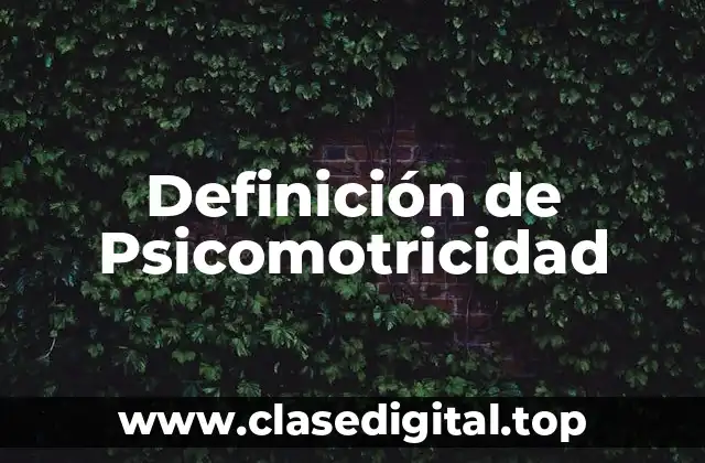 Definición de Psicomotricidad