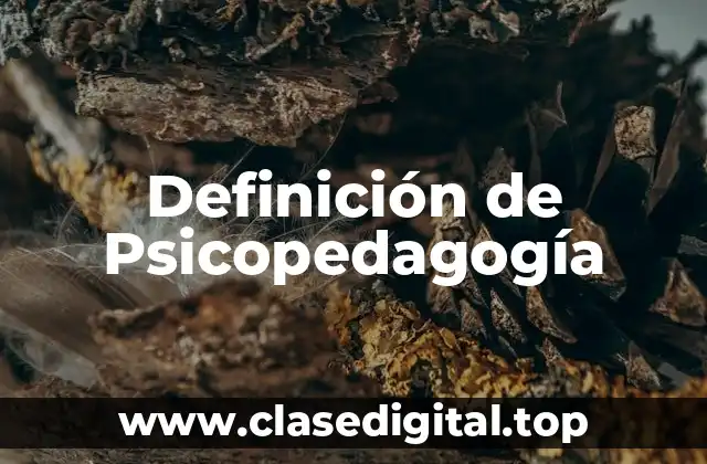 Definición de Psicopedagogía