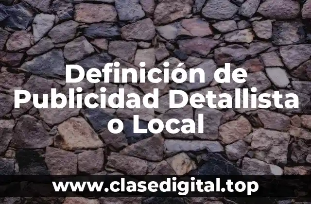 Ejemplos de Publicidad Detallista o Local