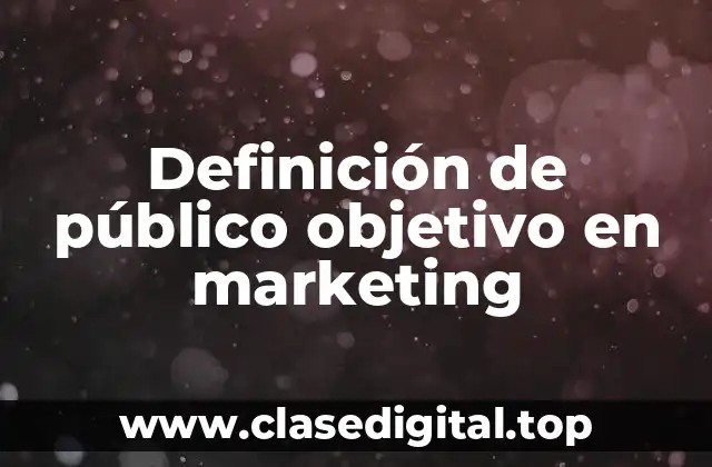 Definición de público objetivo en marketing