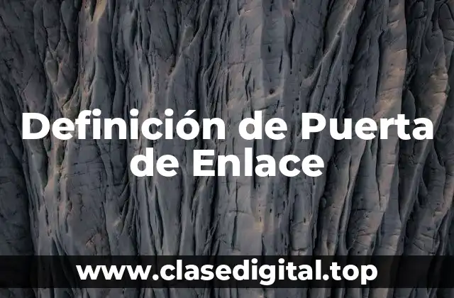 Definición de Puerta de Enlace