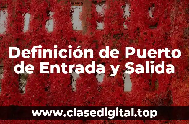 Definición de Puerto de Entrada y Salida