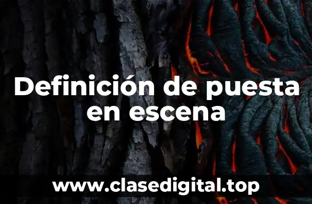 Definición técnica de puesta en escena