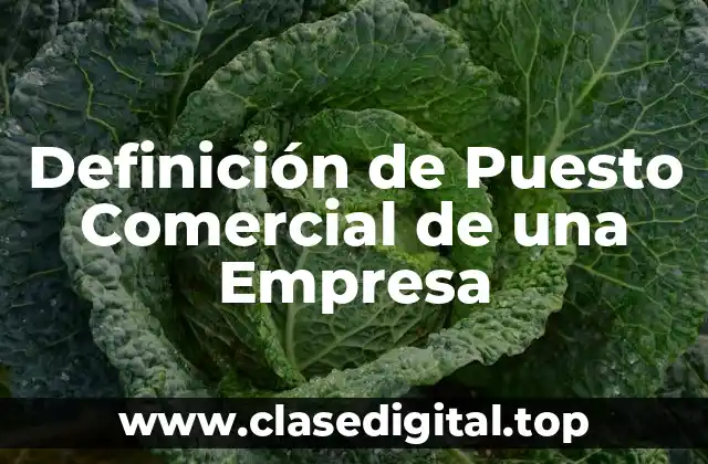 Definición de Puesto Comercial de una Empresa