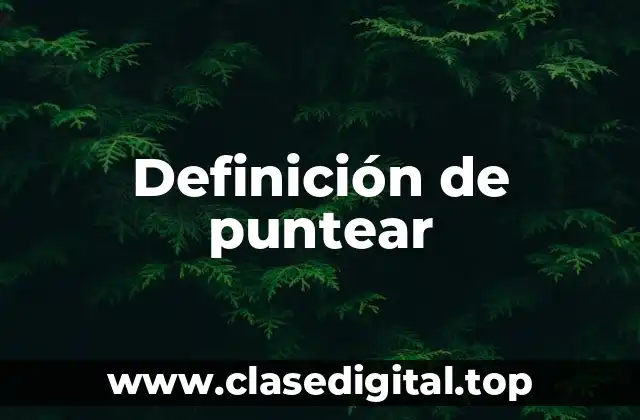 Definición de puntear