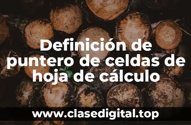 Definición de puntero de celdas de hoja de cálculo