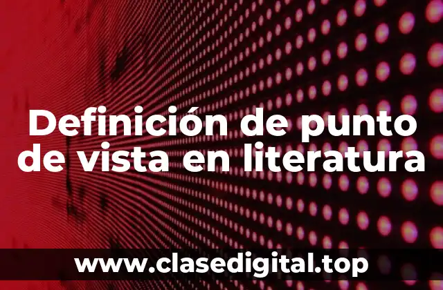Definición de punto de vista en literatura