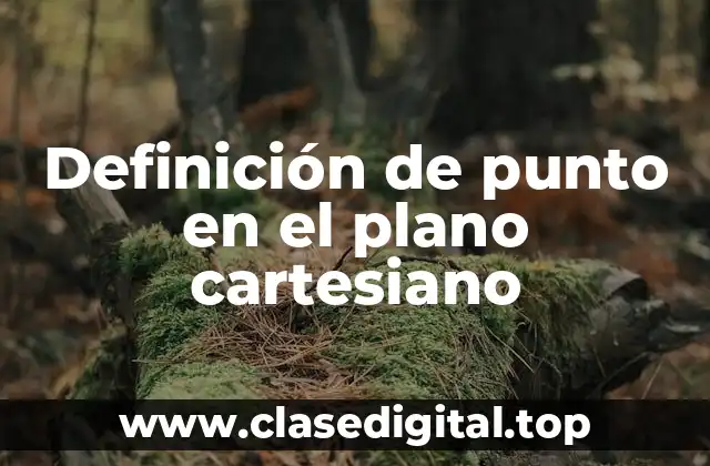 Definición de punto en el plano cartesiano