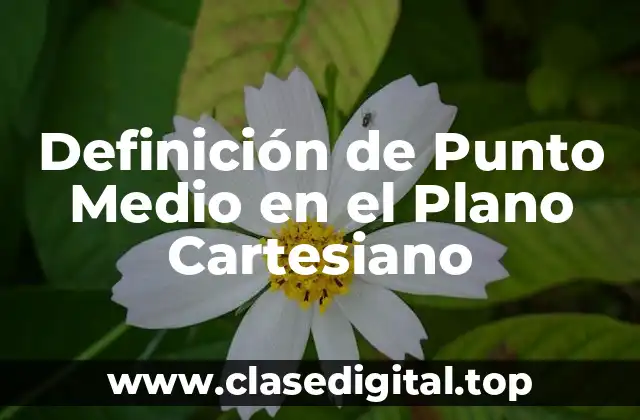 Definición de Punto Medio en el Plano Cartesiano