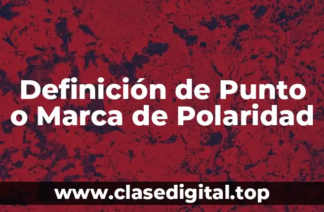 Definición de Punto o Marca de Polaridad