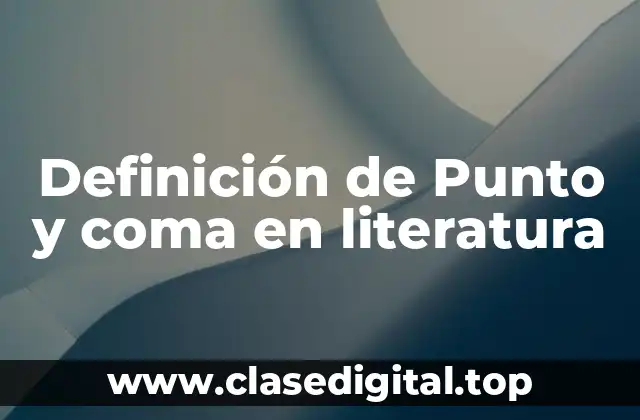Definición de Punto y coma en literatura