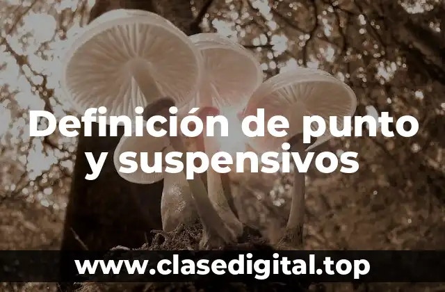 Definición de punto y suspensivos