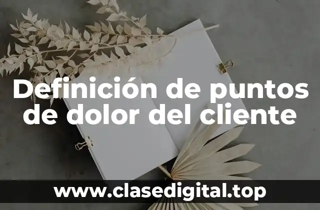 Definición de puntos de dolor del cliente