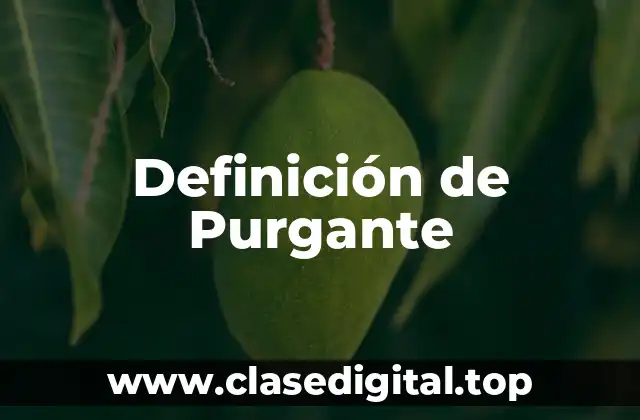 Definición técnica de Purgante