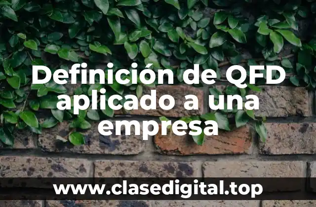 Definición de QFD aplicado a una empresa