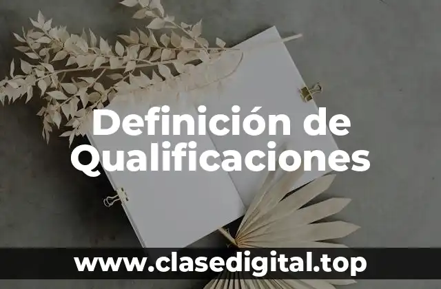 Definición de Qualificaciones