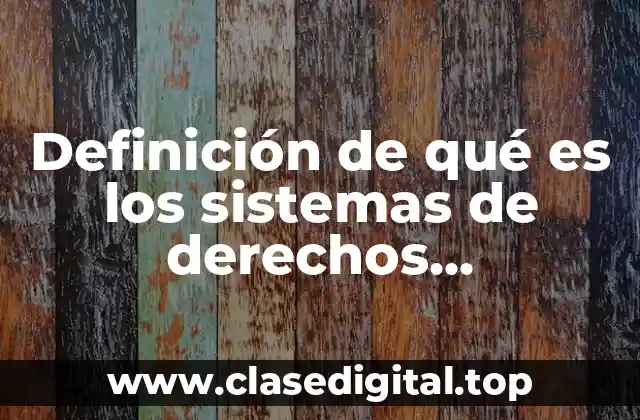 Definición de qué es los sistemas de derechos informáticos