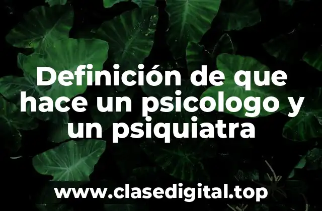 Definición técnica de un psicólogo