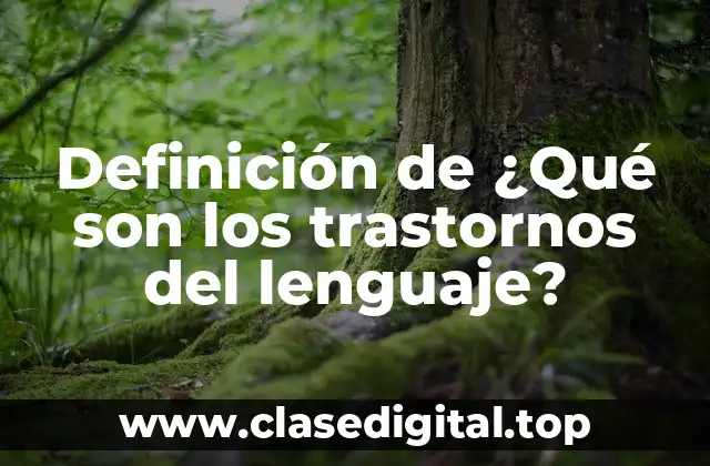 Definición de ¿Qué son los trastornos del lenguaje?