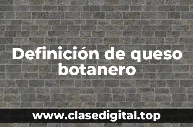 Definición técnica de queso botanero