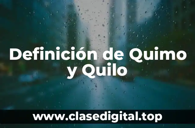 Definición técnica de Quimo