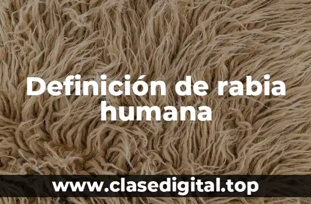 Definición de rabia humana