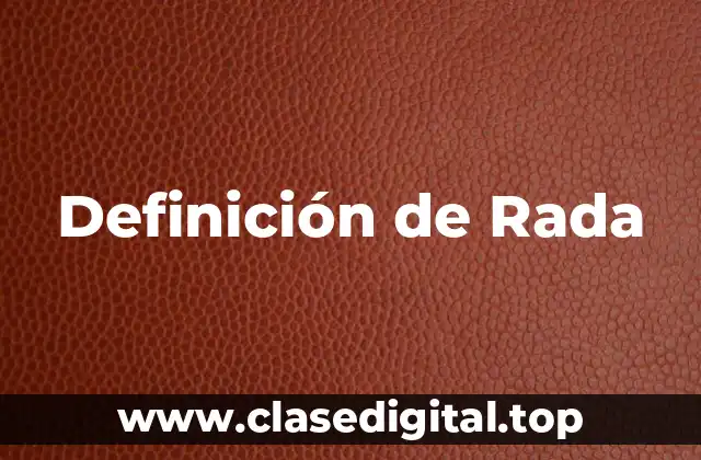 Definición de Rada