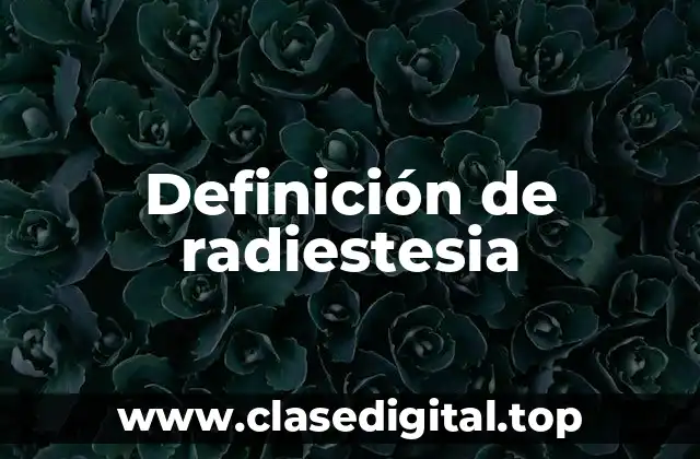 Ejemplos de radiestesia