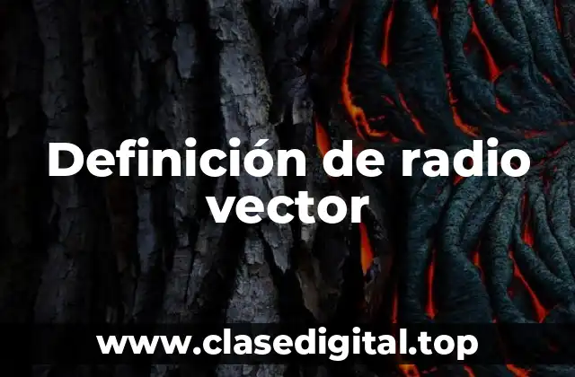 Ejemplos de radio vector