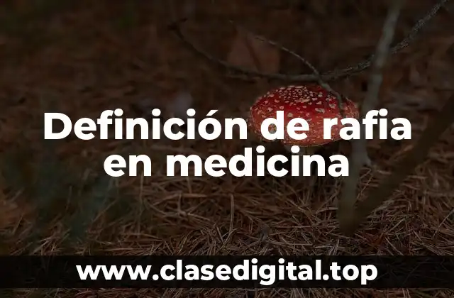 Definición de rafia en medicina