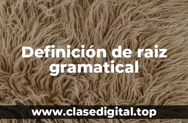 Definición de raiz gramatical