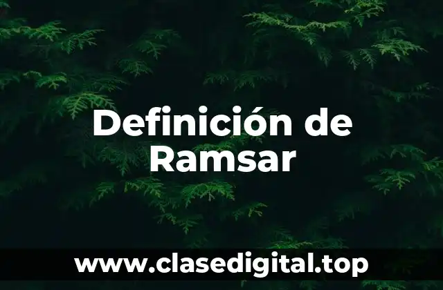 Definición de Ramsar