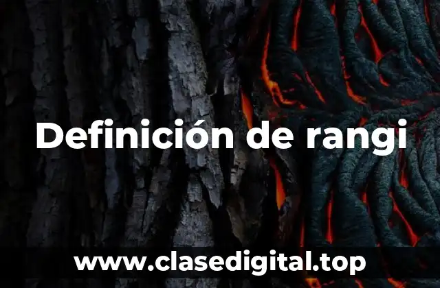 Definición de rangi