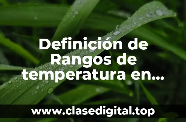 Definición técnica de rango de temperatura en variables mecánicas