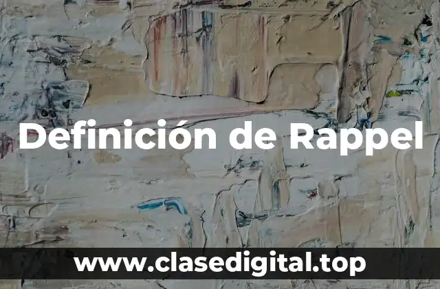 Definición técnica de Rappel