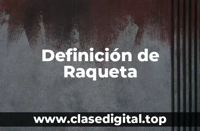 Definición de Raqueta
