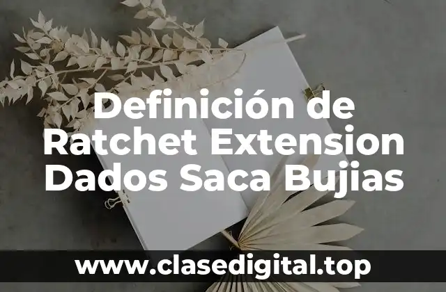 Definición de Ratchet Extension Dados Saca Bujias