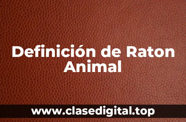 Definición de Raton Animal